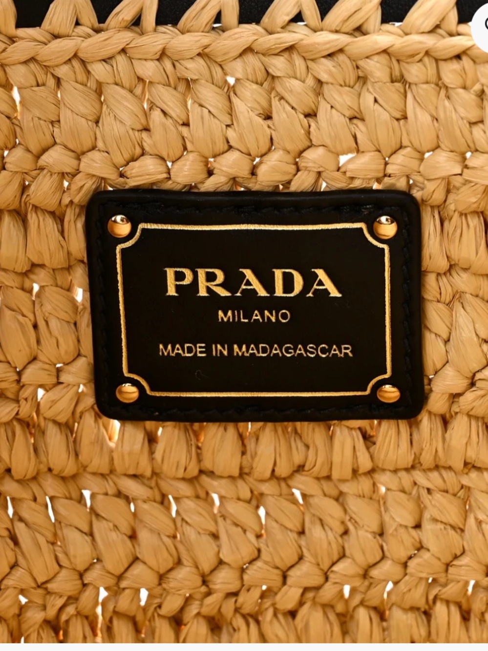 Prada Medium Crochet and Leather Tote bag - Picture 7 of 10